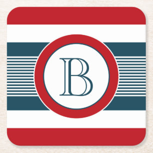 Monogram ontwerp kartonnen onderzetters
