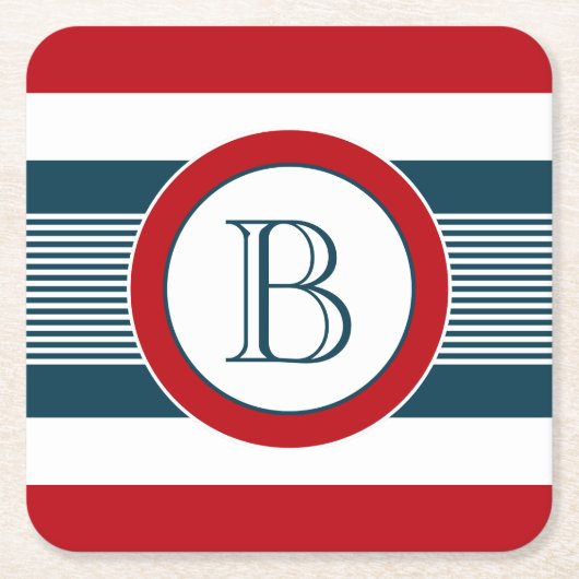 Monogram ontwerp kartonnen onderzetters (Voorkant)