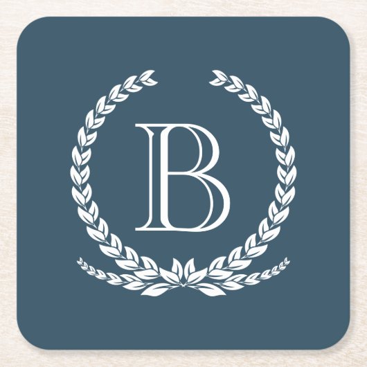 Monogram ontwerp kartonnen onderzetters (Voorkant)