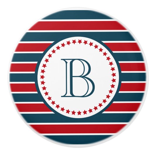 Monogram ontwerp keramische knop (Voorkant)