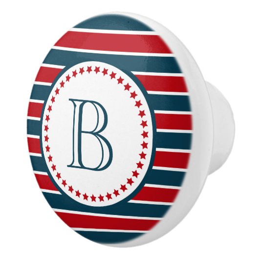 Monogram ontwerp keramische knop (Rechts)