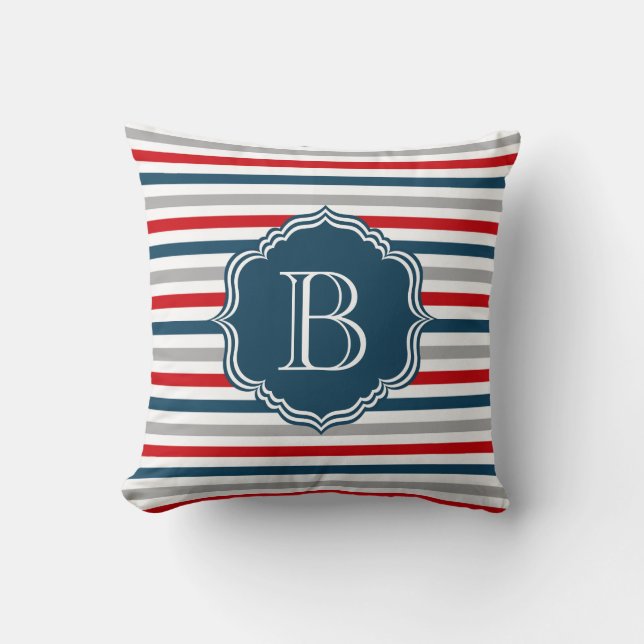 Monogram ontwerp kussen (Voorkant)