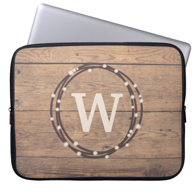 Monogram ontwerp laptop sleeve (Voorkant)
