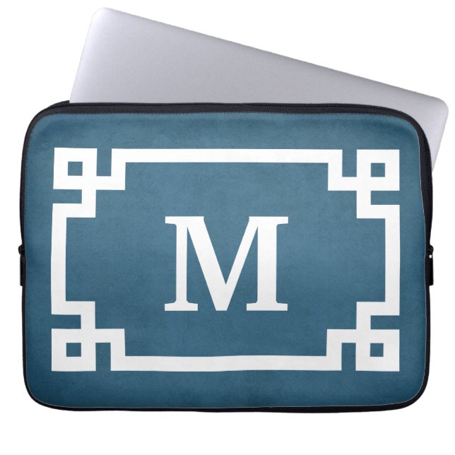 Monogram ontwerp laptop sleeve (Voorkant)