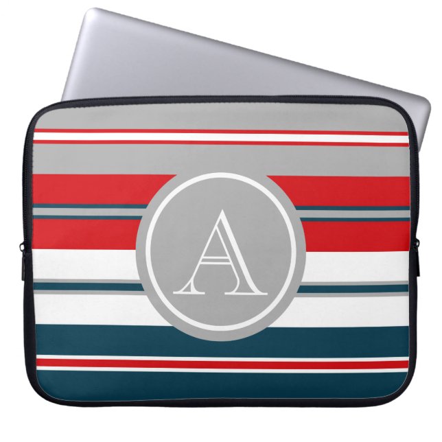 Monogram ontwerp laptop sleeve (Voorkant)