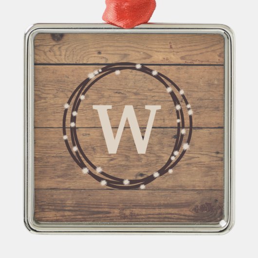 Monogram ontwerp metalen ornament (Voorkant)