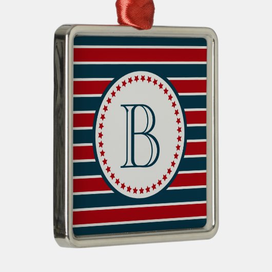 Monogram ontwerp metalen ornament (Rechts)