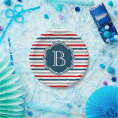 Monogram ontwerp papieren bordje (Feest)