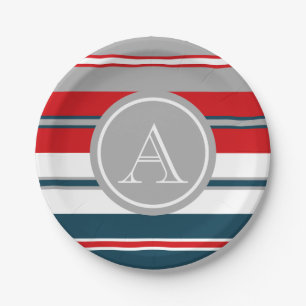 Monogram ontwerp papieren bordje