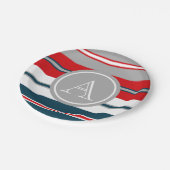 Monogram ontwerp papieren bordje (Gekanteld)