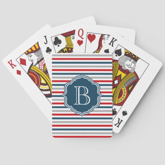 Monogram ontwerp pokerkaarten (Achterkant)