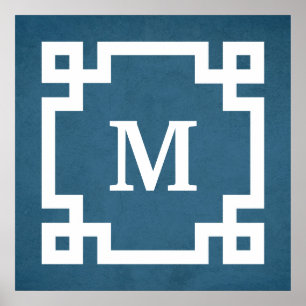 Monogram ontwerp poster