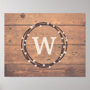 Monogram ontwerp poster