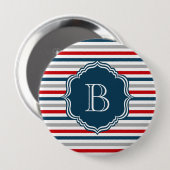 Monogram ontwerp ronde button 4,0 cm (Voorkant /achterkant)
