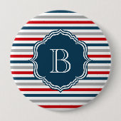 Monogram ontwerp ronde button 4,0 cm (Voorkant)