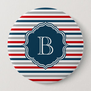 Monogram ontwerp ronde button 4,0 cm
