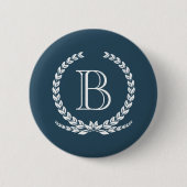 Monogram ontwerp ronde button 5,7 cm (Voorkant)