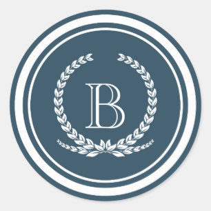 Monogram ontwerp ronde sticker