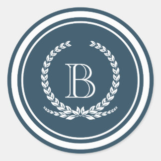 Monogram ontwerp ronde sticker