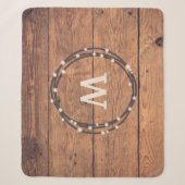 Monogram ontwerp sherpa deken (Voorkant)