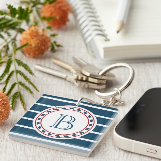 Monogram ontwerp sleutelhanger (Voorkant Rechts)