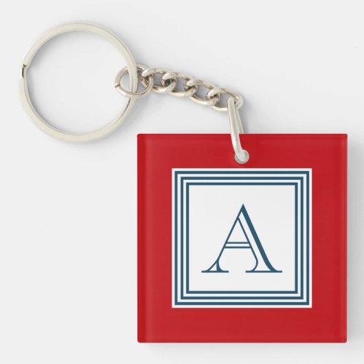 Monogram ontwerp sleutelhanger (voorkant)