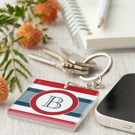 Monogram ontwerp sleutelhanger (Voorkant Rechts)