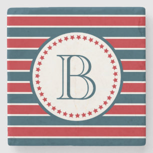 Monogram ontwerp stenen onderzetter