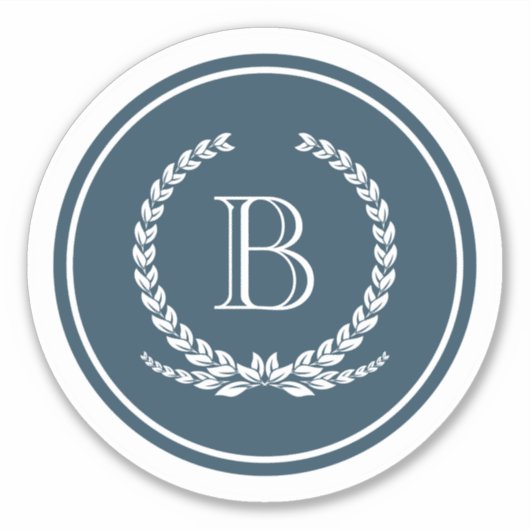 Monogram ontwerp sticker (Voorkant)
