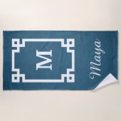 Monogram ontwerp strandlaken (Voorkant)