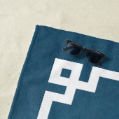 Monogram ontwerp strandlaken (In situ)