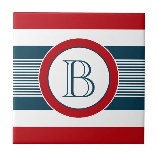 Monogram ontwerp tegeltje (Voorkant)