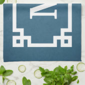 Monogram ontwerp theedoek (Gevouwen)