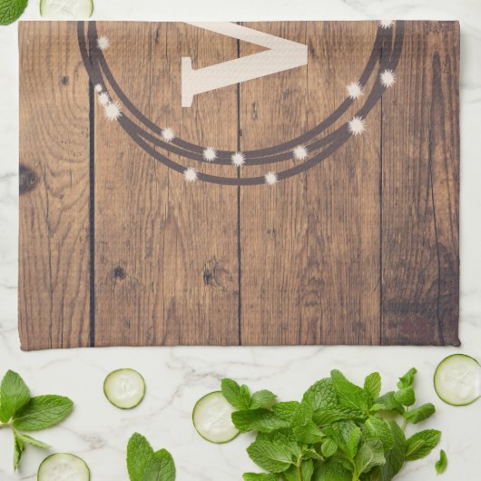 Monogram ontwerp theedoek (Gevouwen)