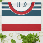 Monogram ontwerp theedoek (Gevouwen)