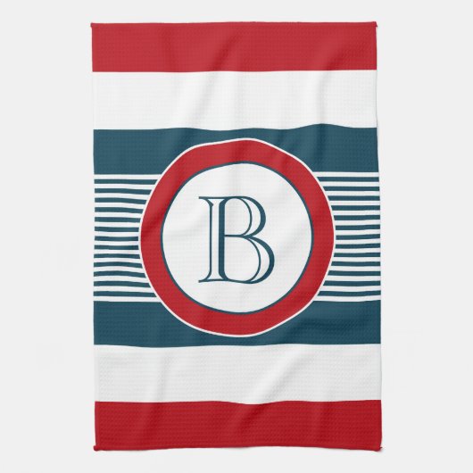 Monogram ontwerp theedoek (Verticaal)