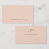 Monogram Ontwerp Trendy Glamoureuze Duidelijke Lux Visitekaartje (Voorkant / Achterkant)