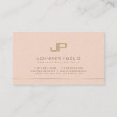 Monogram Ontwerp Trendy Glamoureuze Duidelijke Lux Visitekaartje (Achterkant)