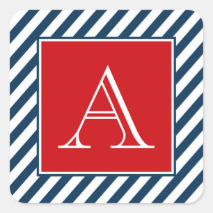 Monogram ontwerp vierkante sticker