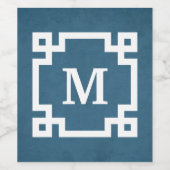 Monogram ontwerp wijn etiket (Enkel label)