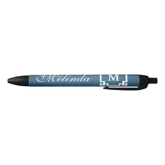 Monogram ontwerp zwarte inkt pen (Bodem)