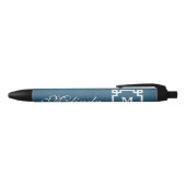 Monogram ontwerp zwarte inkt pen (Bovenkant)