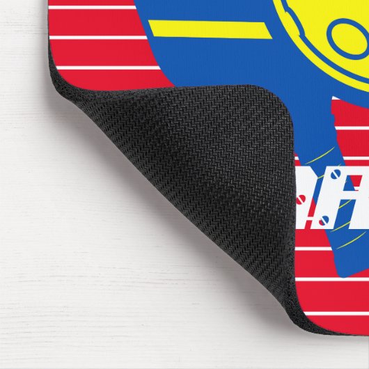 Monogram oog vangen rode en blauwe pickleball muismat (Hoek)