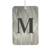 Monogram op abstract zilver geborsteld metaal luchtverfrisser (Voorkant)