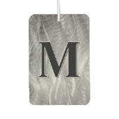 Monogram op Abstract zilvergeborsteld metaal Luchtverfrisser (Voorkant)