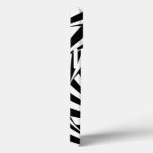 Monogram op Abstract Zwart-wit Spiralen Art Case-Mate iPhone Case (Achterkant / Rechts)