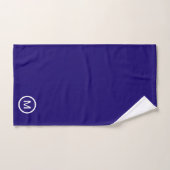 Monogram op blauwe badhanddoekenset bad handdoek (Handdoek)