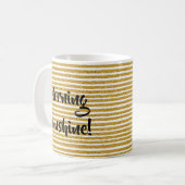 Monogram op de goudstreep Mok (Voorkant links)