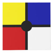 Monogram op de stijlvolle Mondriaan Geïnspireerde  Kubus (Voorkant)