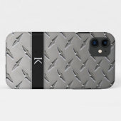 Monogram op diamanten metalen achtergrond iPhone 5 Case-Mate iPhone Case (Achterkant (horizontaal))